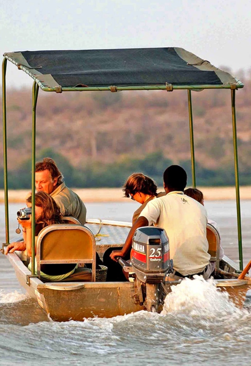 Boat safari on Rufiji River Tanzania